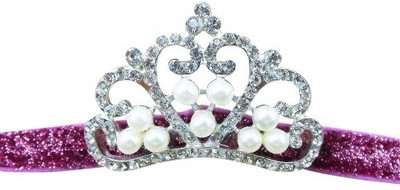 

NeedyBee Stylish Baby Princess Crown with Pearl Embellishment Baptism Head Band(Purple)