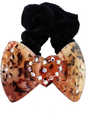 

Shreya Collection Fashionable Brown Colour Bow Style Ponytail Hair Accessories (Elastic) Rubber Band(Brown)