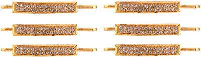 

Anokhi Ada Rhinestone Studded Bobby Pins Hair Clip(Gold)