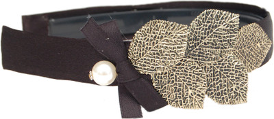 

Itzaboutu ITZ ABOUT U LEAF WITH PEARL DROP Hair Band(Black, Gold)