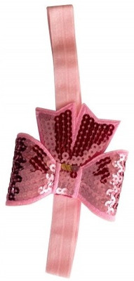 

NeedyBee Sequin Bow Head Band(Pink)