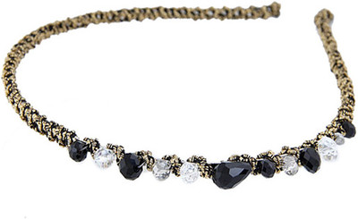 

Young & Forever Juliette Headband Hair Band(Black, Gold)