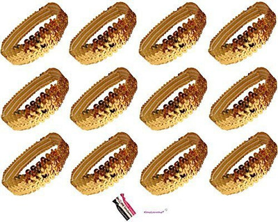 

Kenz Laurenz 12 Sequin Headbands U PICK (Available in LOTS of COLORS) Elastic Stretch Sparkly Fashion Headband for Teens Girls Women Softball Pack Volleyball Basketball Dance Set Sports Teams Store By Kenz Laurenz (12 Gold) Head Band(Gold)