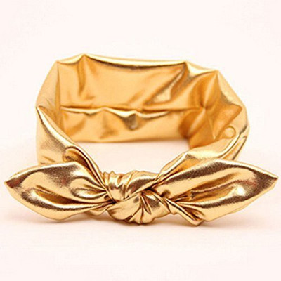 

Akak Akak Store New Fashion Children Metallic Messy Big Bow baby Girls Elasticity Headband Baby kids Cloth Turban Knot Hairband Wrap1PcsGold Head Band(Gold)