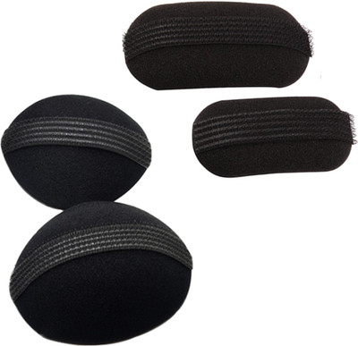 

Style Tweak Puff and Clip Bumpits - Set of 4 Hair Accessory Set(Black)