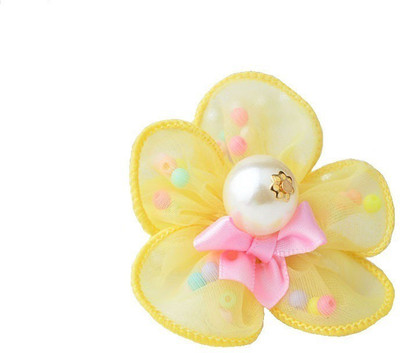 

Angel Closet Flower with Pearls Hair Clip(Yellow)