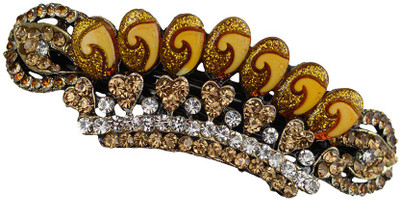 

Taj Pearl Designer Hair Clip(Yellow)