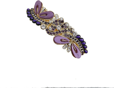 

Taj Pearl Designer Hair Clip(Gold)