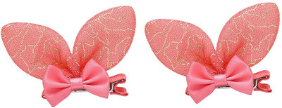 

Sanjog Rabbit Ear Little Clip Set For Kids/Girls Hair Clip(Orange)