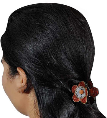 

Maayra Adorable Designer Hair Claw(Orange, Brown)