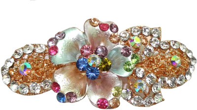 

Shreya Collection Fashion Multi-colour Stone Studded Hair Clip Back Pin(Multicolor)