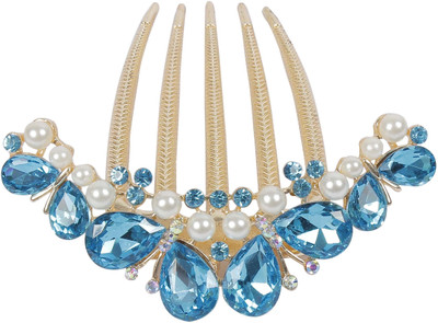

Muchmore Exclusive Princess Look Hair Crown For Women Gift Jewelry Hair Clip(Blue)