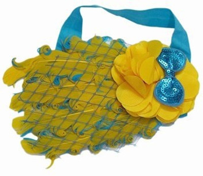 

Pinkblueindia Beautiful Flower and Soft Feather Head Band(Yellow)