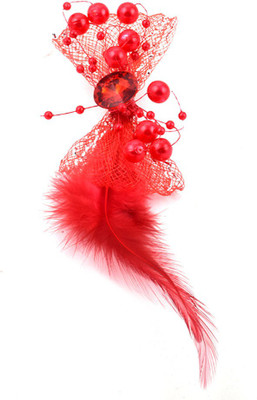 

Snupy FLORAL FUNKY FASHIONABLE STONE Hair Clip(Red)