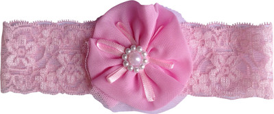 

AkinosKIDS Soft Satin net flower pearl Head Band(Pink)