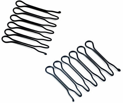 

Style Tweak Princess Hair Puff Maker ZigZag Pin - Set of 2 Hair Pin(Black)