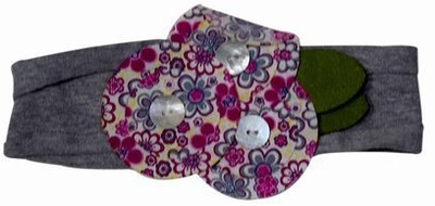 

Pinkblueindia Baby with Round Motifs and Leaves Head Band(Grey)
