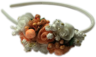 

Loops n knots Orange & White Hair Band(Orange, White)