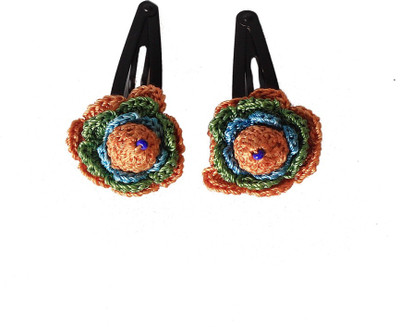 

Samoolam layerd Crochet flower Tic-Tac Hair Clips Hair Clip(Multicolor)