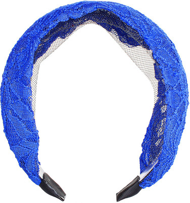 

ILU Lace Plastic Flower Head Band Fitness Hair Accessories Accessory Jewellery Styling Beauty Designer Casual Hair Care Blue Floral Hair Band, Head Band, Hair Clip(Blue)