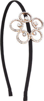 

20 Dresses Single Lone Diamond Flower Hair Band(Black)