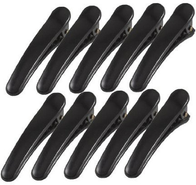 

Rosallini 10 Pcs Black Plastic Prong Alligator Teeth Bows Hair Clips for Lady Hair Clip(Black)