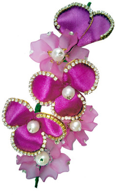 

ODDEVEN hair Flower Accessories Brooch with wedding party wear Hair Accessory Set(Multicolor)