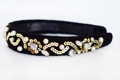 

Bows Are Wows Crystal Bling Fancy Head Band(Multicolor)