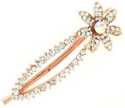 

Anmita AT-375-WHITE Hair Clip(White, Gold)