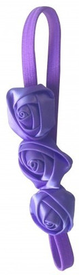 

NeedyBee Satin Rose Head Band(Purple)