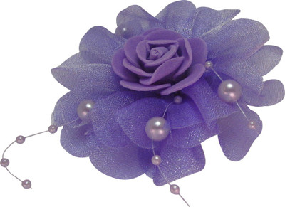 

Jewelz Hair Clip With Purple Flower And Beads Hair Clip(Multicolor)