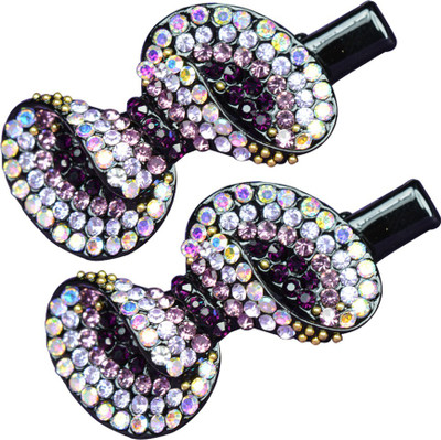 

Glitters Online Purple Colour American Diamond Hair Clip(Purple)