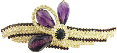 

AccessHer designer studded back clip hair accessories for Women Hair Clip(Multicolor)