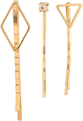 Jazz Jewellery Toned Stone Hair Pin(Gold)