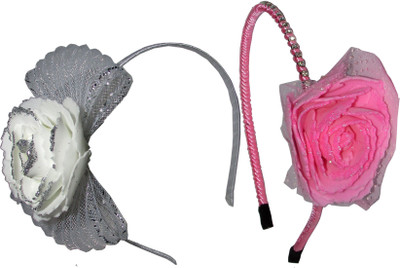 

GD Floral Hairbands Set Hair Accessory Set(White, Pink)