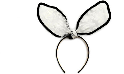 

Blur Long White Lace Bow Hairband Head Band(Black, White)