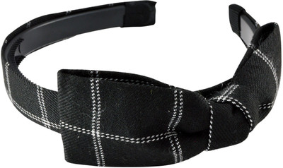 

Sarah Checks Bow Hair Band(Black)