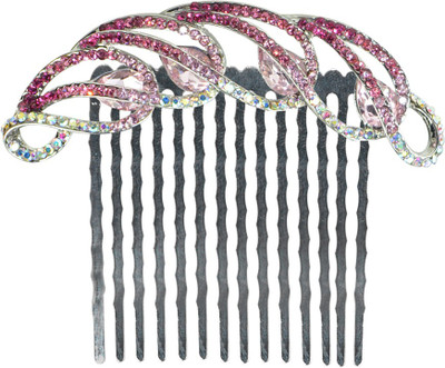 

Glitters Online Pink Colour American Diamond Hair Pin(Pink)