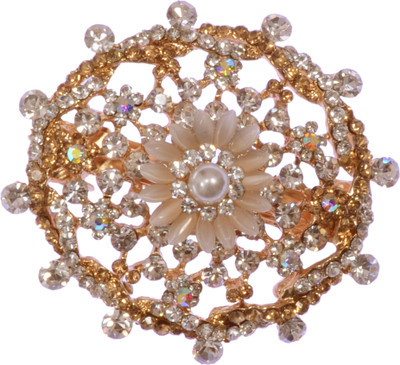 

Mansiyaorange party Wedding casual wear fancy Golden pin accessories Hair Clip(Copper)