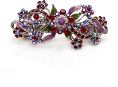 

Be You Red-Blue Stones Work Hair Clip(Blue)