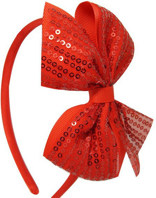 

Angel Closet Sequins Bow Hair Band(Red)