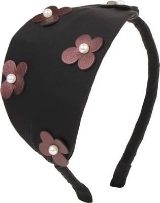 

Fayon Chic Stylish Black Pearl Flower Hair Band(Black)