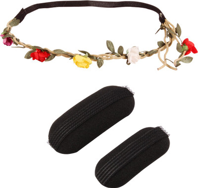 

Style Tweak Style Tweak Combo of Bumpits Clip and Boho Chic Headband Tiara Head Band(Multicolor)