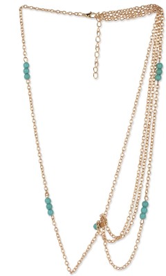 

Fayon Green Beaded Hair Chain(Gold)