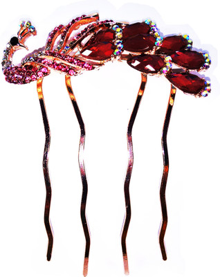 

Anmita Peacock 101- Red Hair Pin(Red)