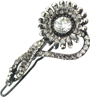 

Glitters Online Multi Colour American Diamond Hair Pin(Silver)