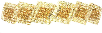 

AccessHer Accessher designer studded back clip hair accessories for Women Hair Clip(Gold)