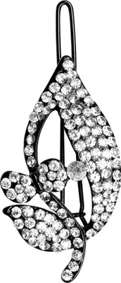 

Glitters Online Silver Colour American Diamond Hair Clip(Silver)