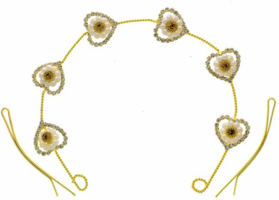 Anuradha Art ZHB-549 Hair Pin(White, Gold)