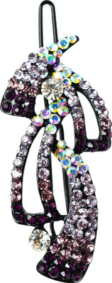 

Glitters Online Purple Colour American Diamond Hair Clip(Purple)